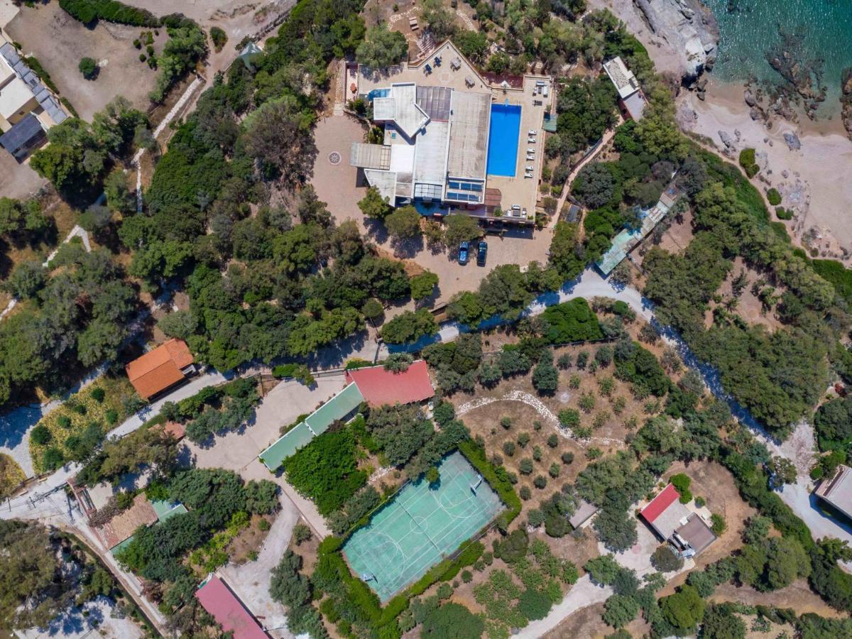 Black Diamond Beachfront Pool Villa Pasithea In Sounio, Athens 苏尼翁 外观 照片