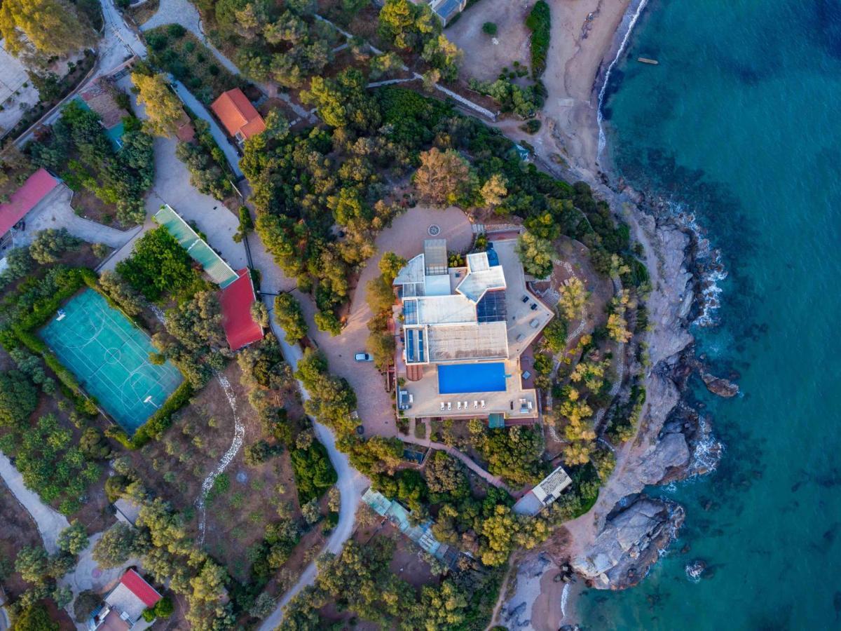 Black Diamond Beachfront Pool Villa Pasithea In Sounio, Athens 苏尼翁 外观 照片
